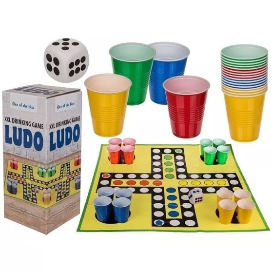 Jeu à boire XXL, Ludo, avec 16 gobelets