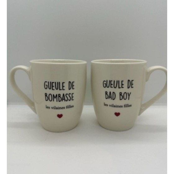 Duo de mugs pour Bombasse et bad boy