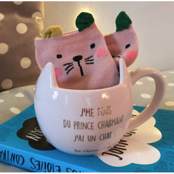 Coffret chaussettes et Tasse Chat