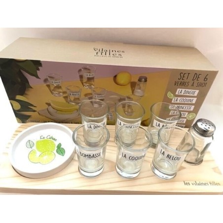 Coffret de 6 verres à shot plateau...