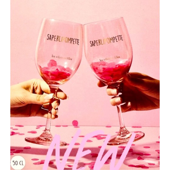 Coffret de 2 verres "Saperlipompette"