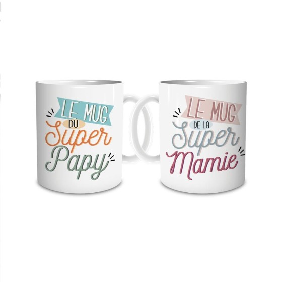 COFFRET DUO MUGS PAPY MAMIE