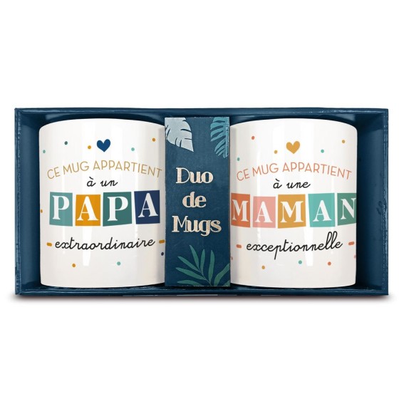 COFFRET DUO MUGS PAPA MAMAN