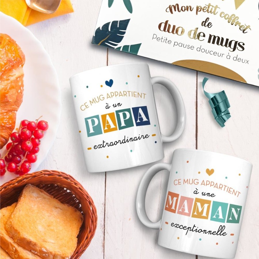 COFFRET DUO MUGS PAPA MAMAN