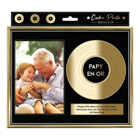 CADRE PHOTO DISQUE D OR PAPY