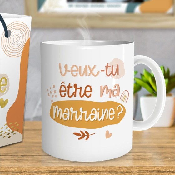 MUG "VEUX-TU ETRE MA MARRAINE"