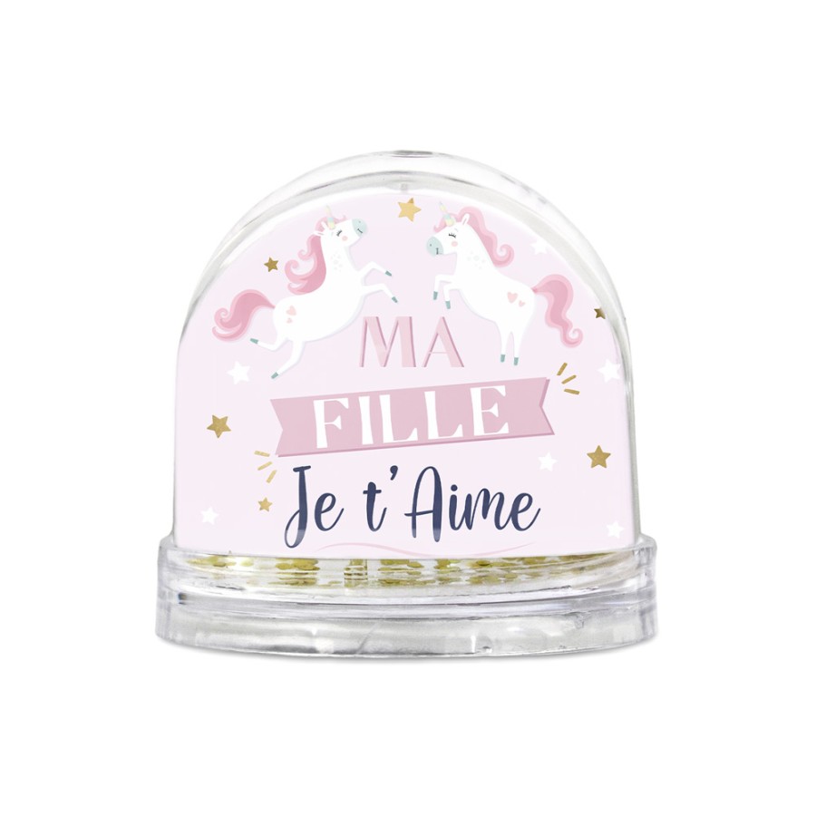 BOULE A NEIGE "MA FILLE JE T'AIME" BOULE A NEIGE "MA FILLE JE T'AIME"