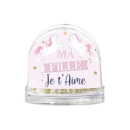 BOULE A NEIGE "MA FILLE JE T'AIME"