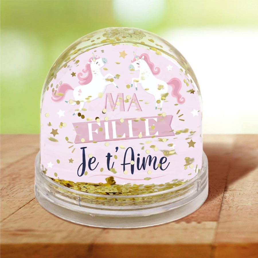 BOULE A NEIGE "MA FILLE JE T'AIME"