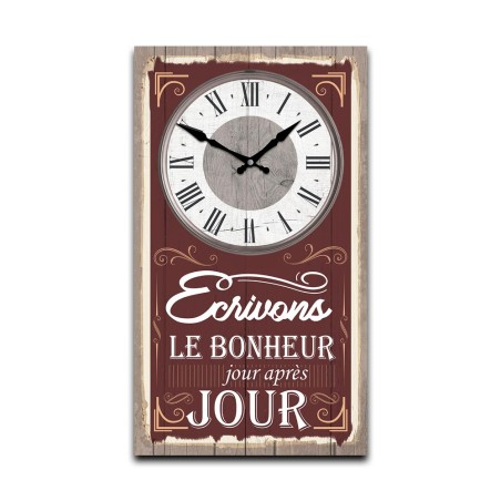 HORLOGE BISTROT "ECRIVONS"