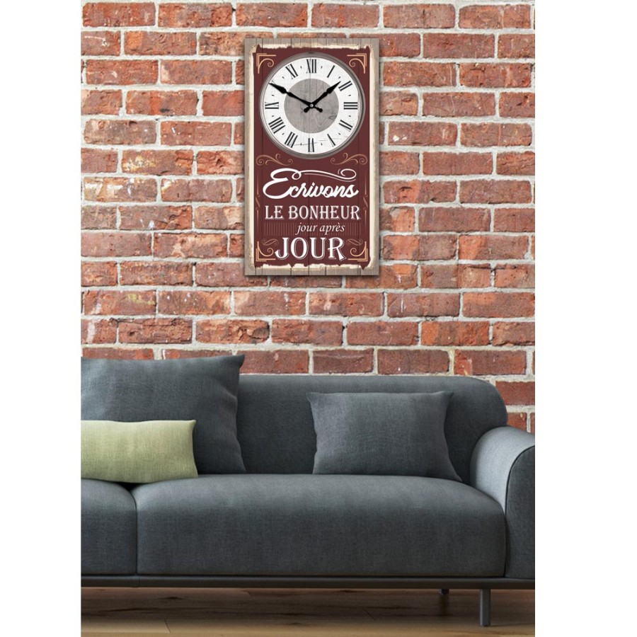 HORLOGE BISTROT "ECRIVONS"