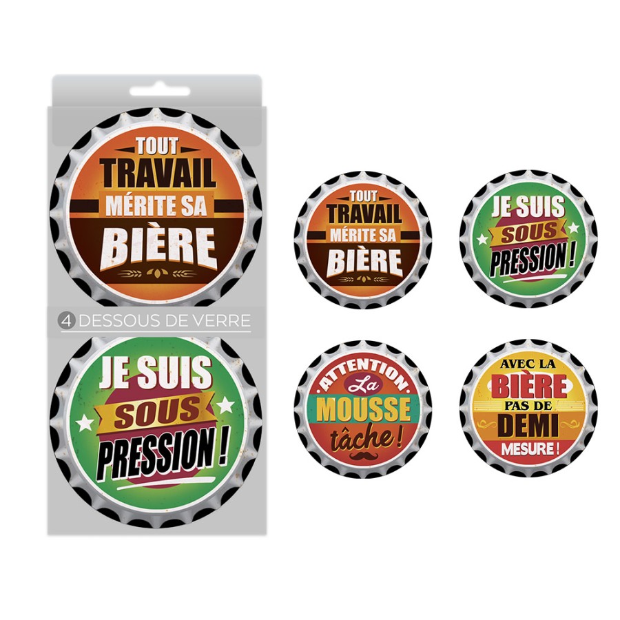 PACK 4 DESSOUS VERRE CAPSULE