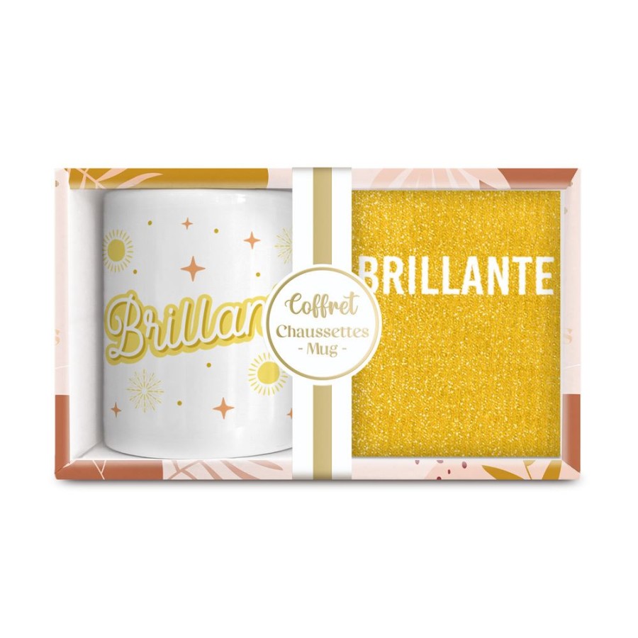 COFFRET MUG/CHAUSSETTES PAILLETTES BRILLANTE