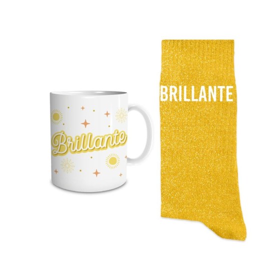 COFFRET MUG/CHAUSSETTES PAILLETTES BRILLANTE