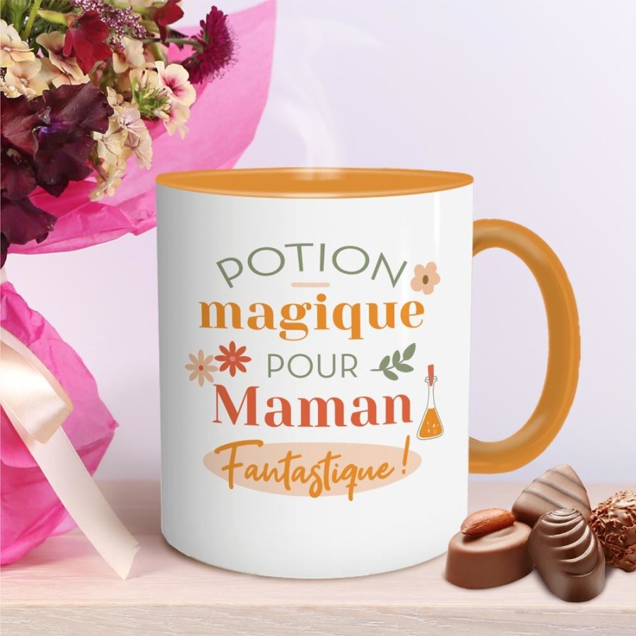 MUG ORANGE POTION MAGIQUE POUR MAMAN