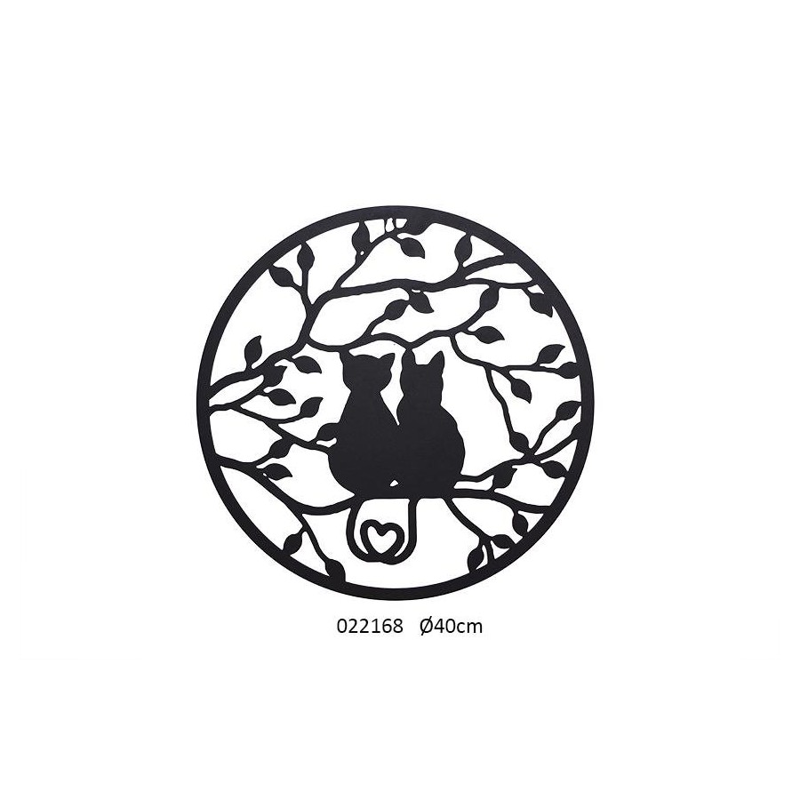 DECO MURALE CHAT SUR BRANCHE 