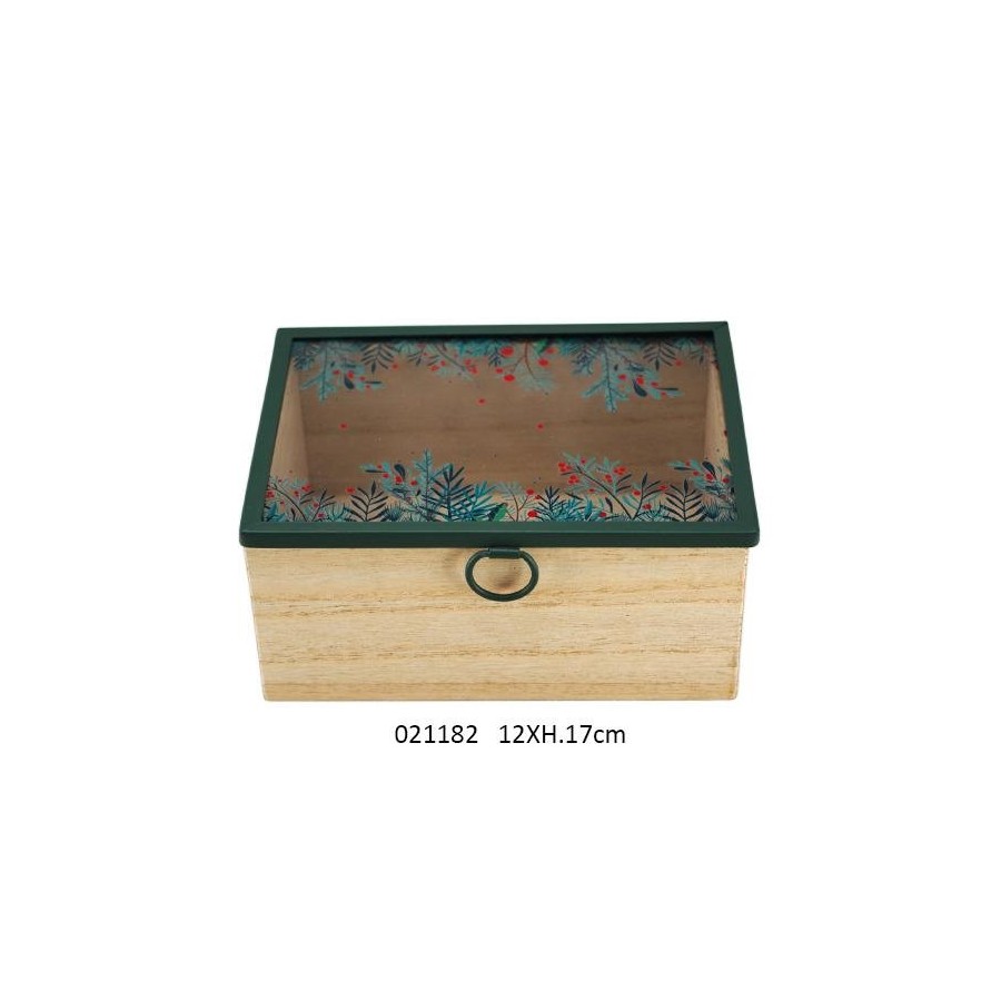 BOITE COUVERCLE VERRE 'BOTANIC' 