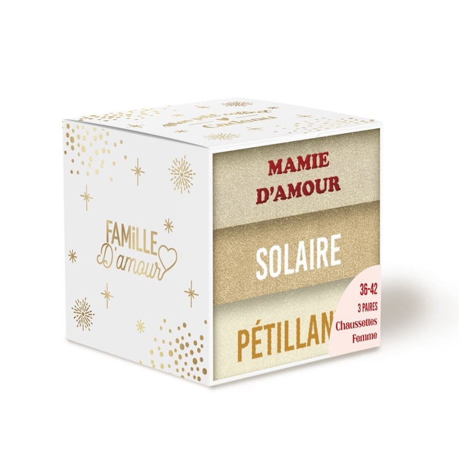 COFFRET TRIO CHAUSSETTES PAILLETTES MAMIE COFFRET TRIO CHAUSSETTES PAILLETTES MAMIE