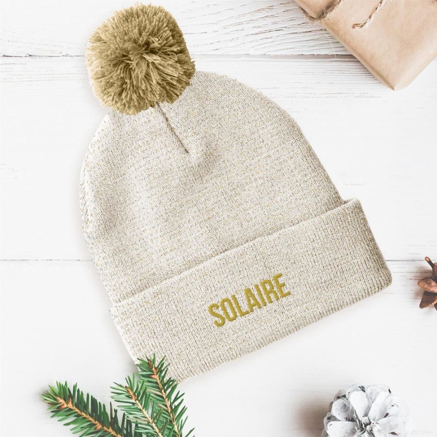 BONNET POMPON PAILLETTES SOLAIRE
