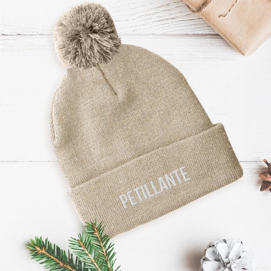 BONNET POMPON PAILLETTES PETILLANTE