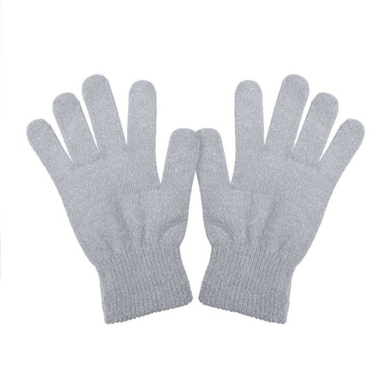GANTS HIVER A PAILLETTES GRIS