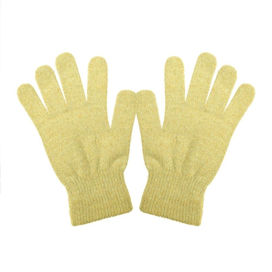 GANTS HIVER A PAILLETTES ECRU