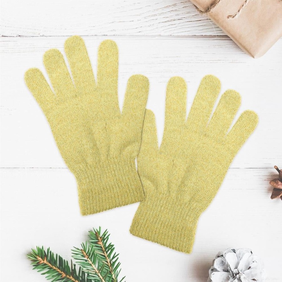 GANTS HIVER A PAILLETTES ECRU