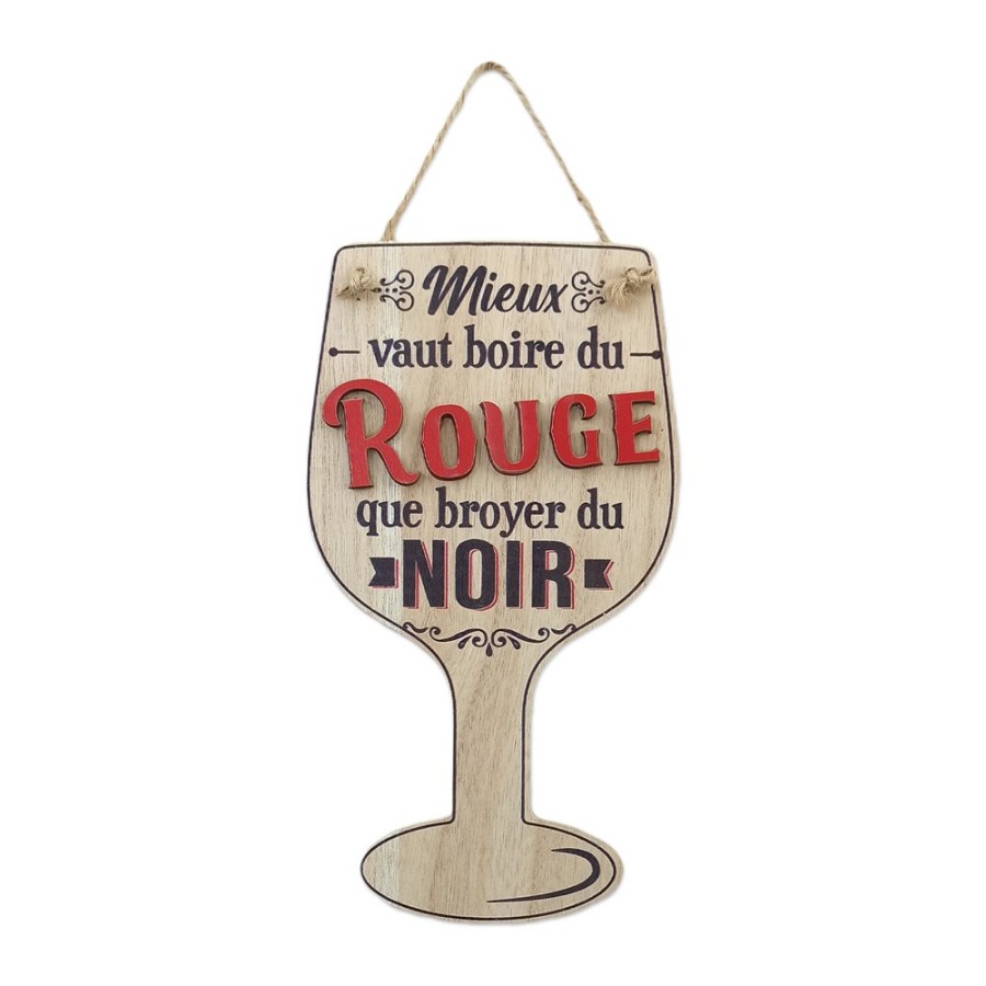 PLAQUE FORME VERRE VIN ROUGE