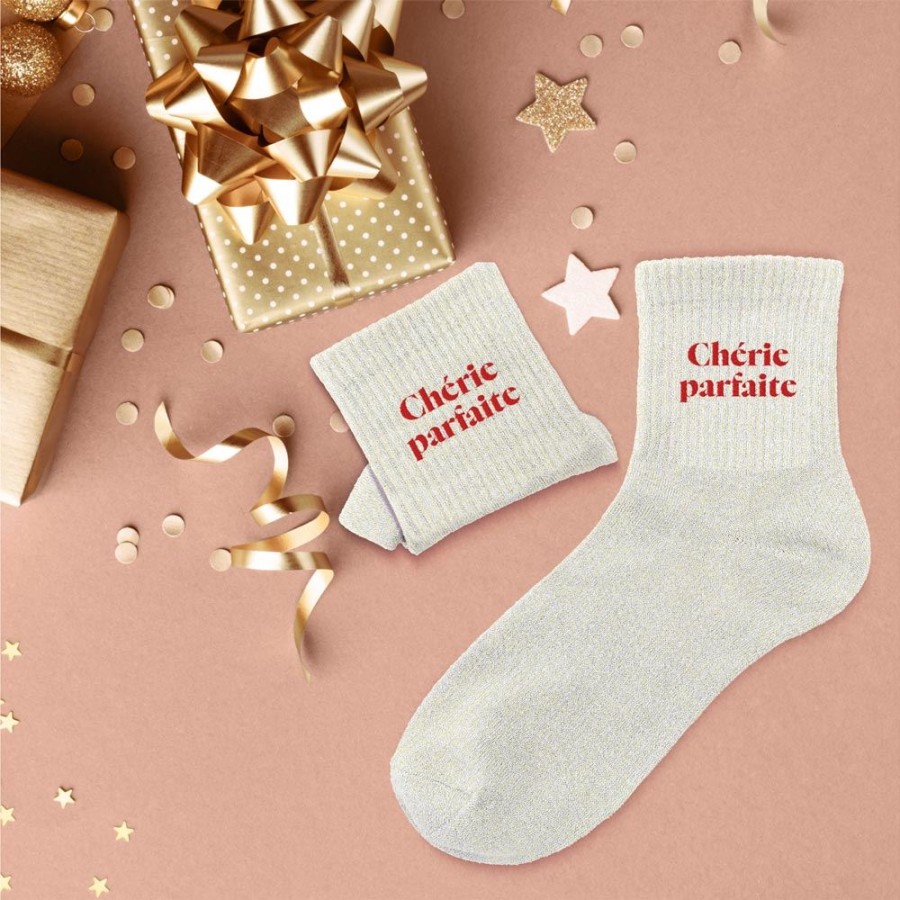 CHAUSSETTES PAILLETTES  SAINT VALENTIN 
