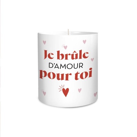 BOUGIE CERAMIQUE JE BRULE POUR TOI