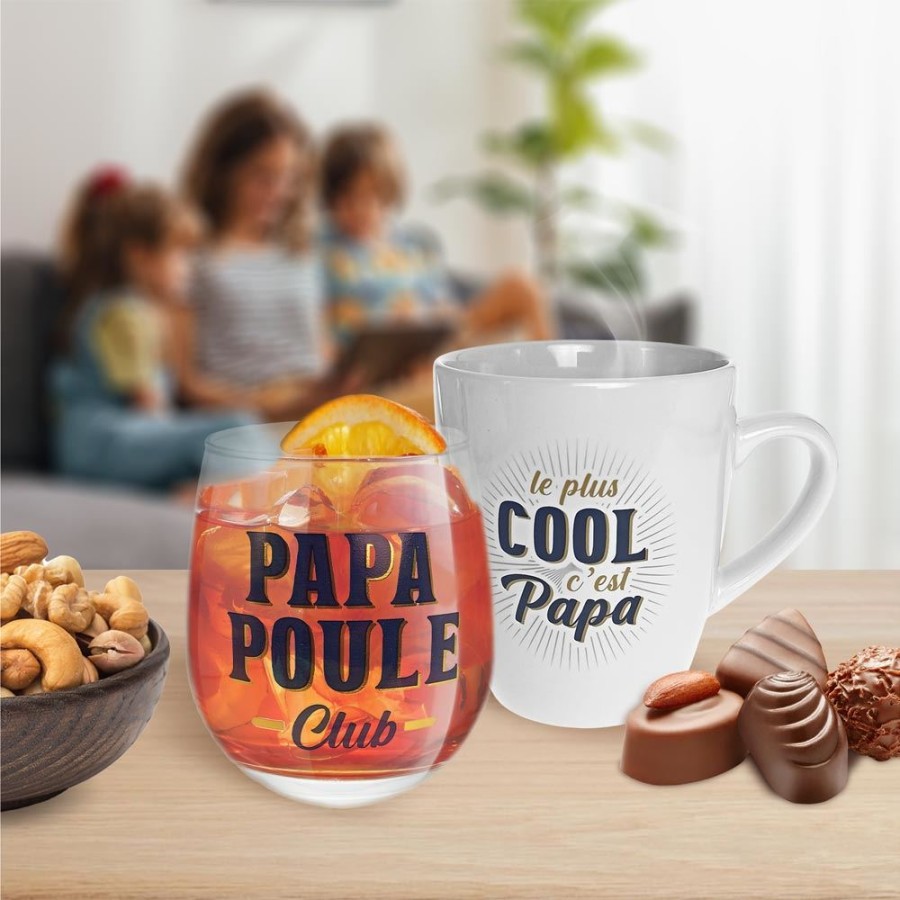 COFFRET VERRE ET TASSE PAPA