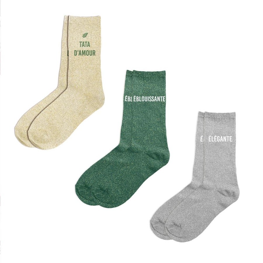 COFFRET TRIO CHAUSSETTES PAILLETTES TATA DAMOUR
