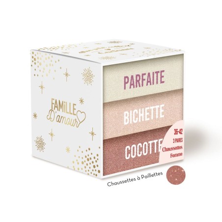 COFFRET TRIO CHAUSSETTES PAILLETTES PARFAITE