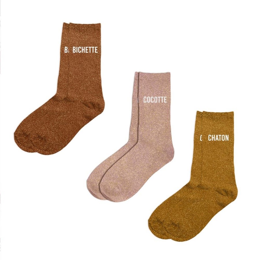 COFFRET TRIO CHAUSSETTES PAILLETTES BICHETTE