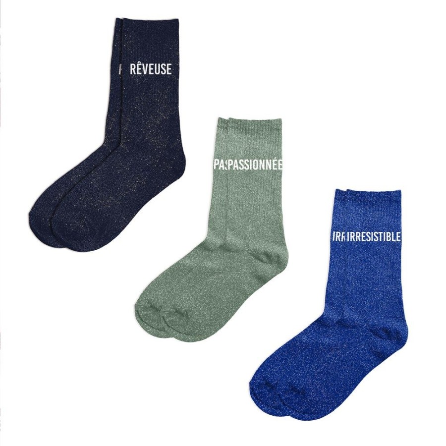 COFFRET TRIO CHAUSSETTES PAILLETTES REVEUSE