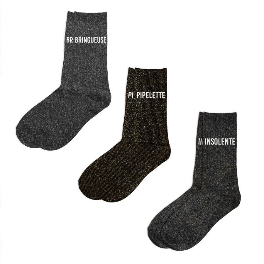 COFFRET TRIO CHAUSSETTES PAILLETTES BRINGUEUSE