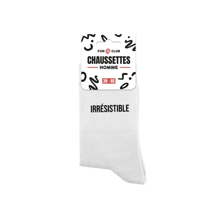 CHAUSSETTES BLANCHES IRRESISTIBLE HOMME
