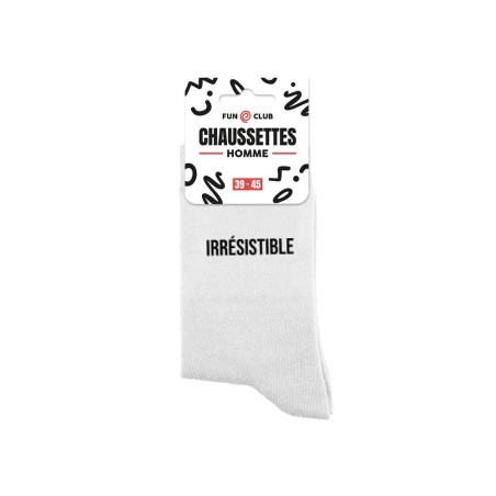 CHAUSSETTES BLANCHES IRRESISTIBLE HOMME
