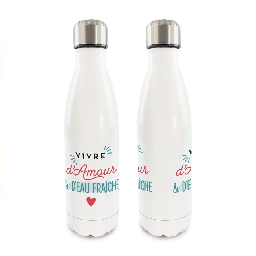 GOURDE ISOTHERME VIVRE D AMOUR ET D EAU FRAICHE