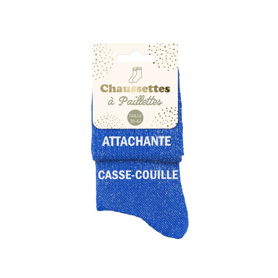 CHAUSSETTES PAILLETTES DUO ATTACHANTE CASSE-COUILLE