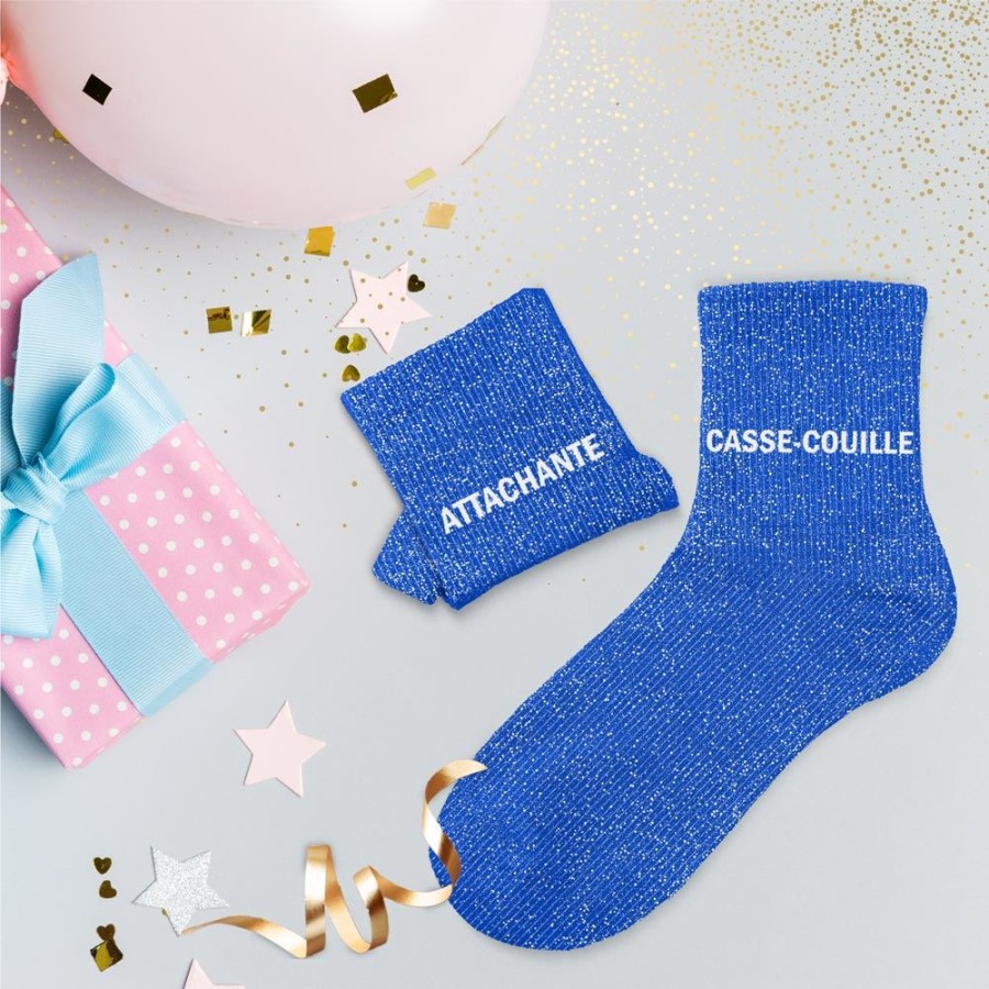 CHAUSSETTES PAILLETTES DUO ATTACHANTE CASSE-COUILLE