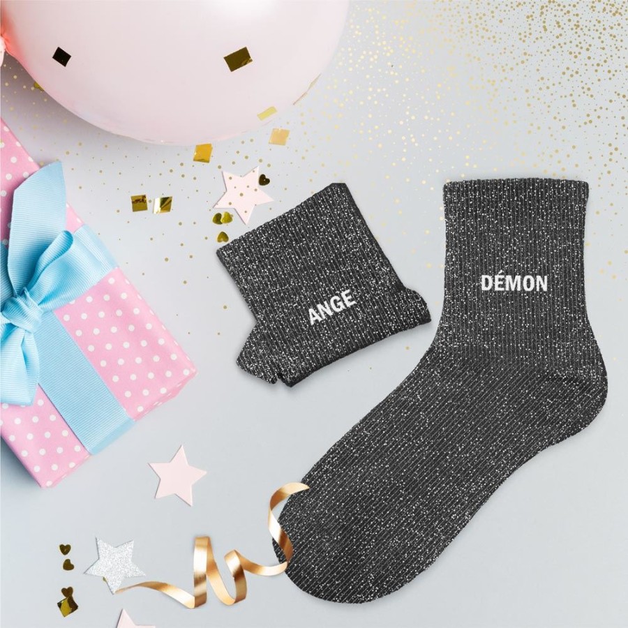 CHAUSSETTES PAILLETTES DUO ANGE DÉMON