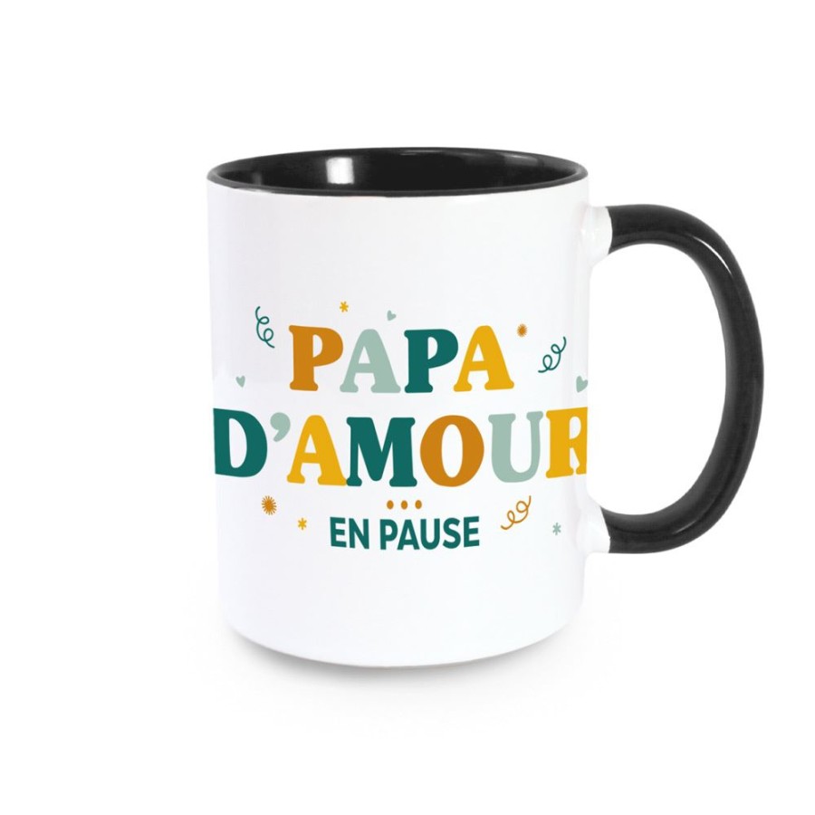 MUG NOIR PAPA D AMOUR