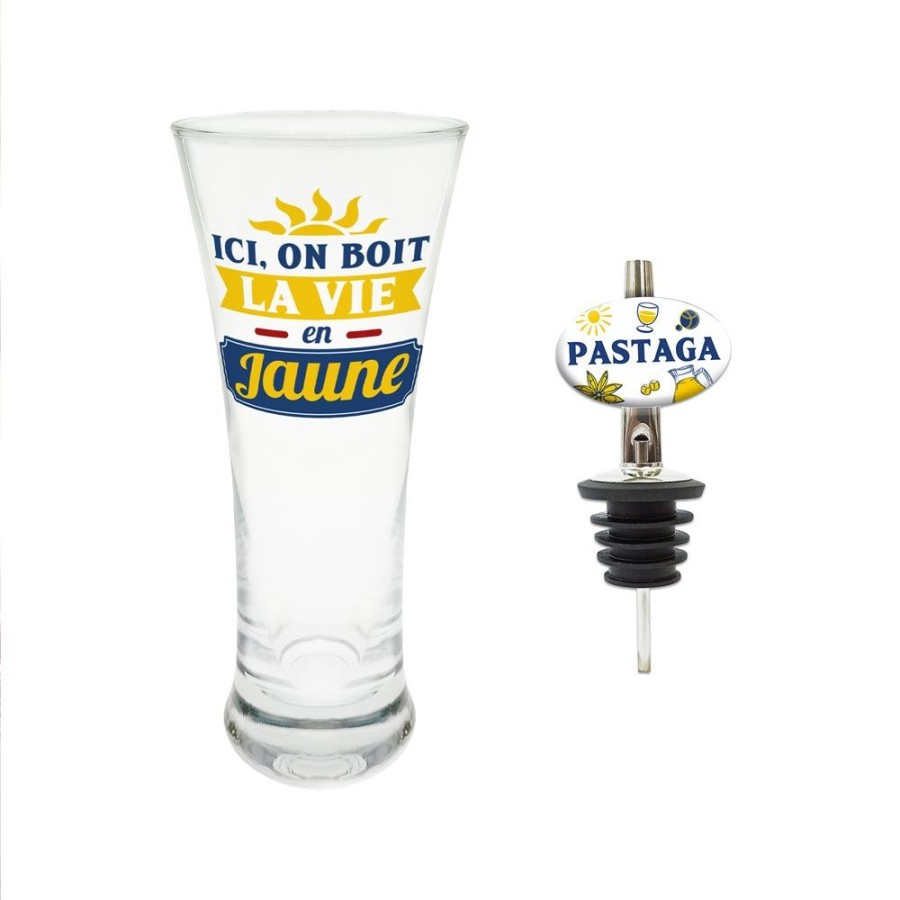 COFFRET PASTIS "ICI ON BOIT... JAUNE" COFFRET PASTIS "ICI ON BOIT... JAUNE"