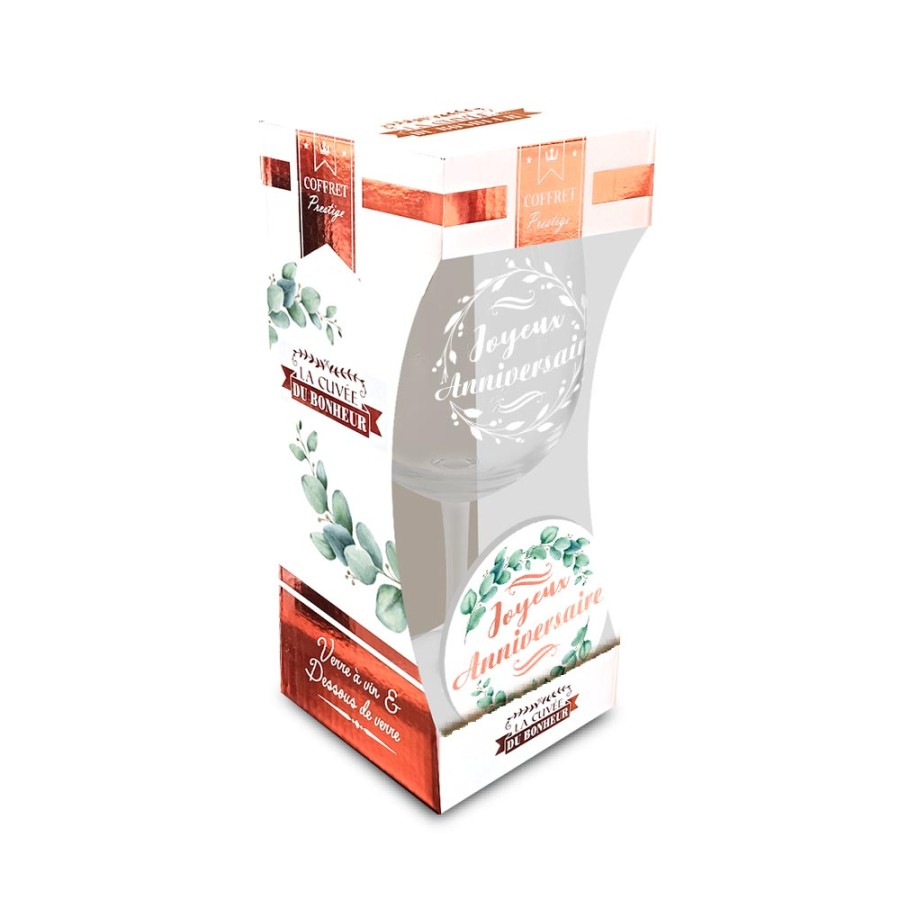 COFFRET VERRE VIN FEMME ANNIV COFFRET VERRE VIN FEMME ANNIV