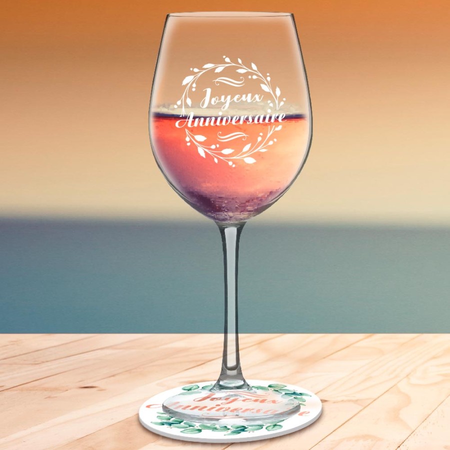 COFFRET VERRE VIN FEMME ANNIV 