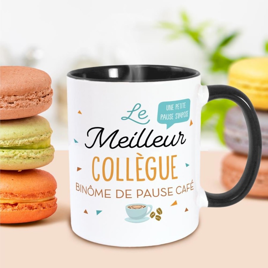 MUG NOIR MEILLEUR COLLEGUE