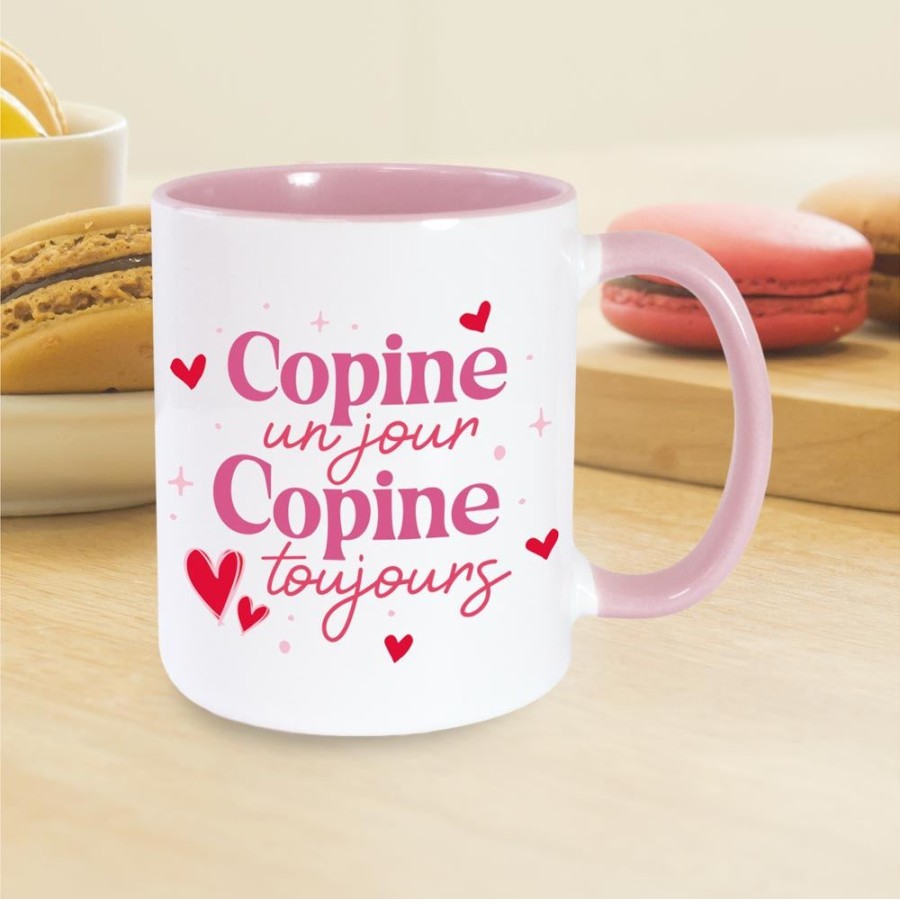MUG ROSE COPINE UN JOUR