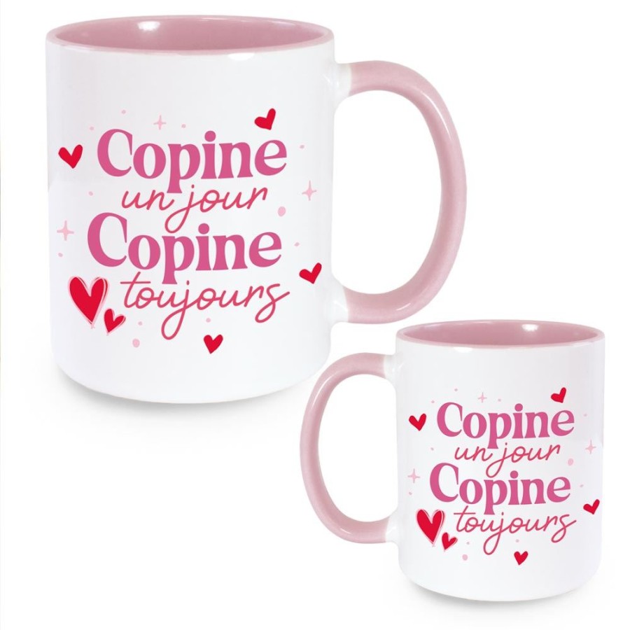 MUG ROSE COPINE UN JOUR