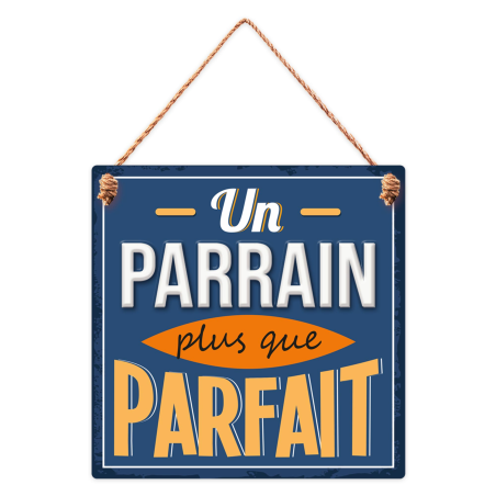 PLAQUE BOIS PARRAIN